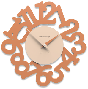 Callea design modern wall clock mat terracotta