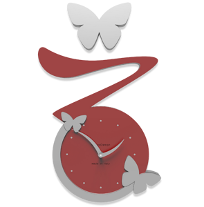 Callea design butterfly clock ruby