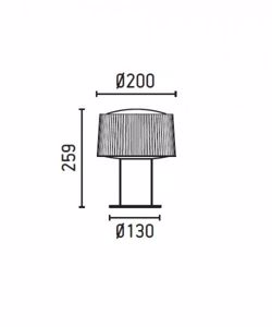 Faro muffin outdoor post lamp 25cm for garden