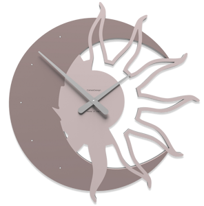 Callea design modern wall clock sun & moon plum grey