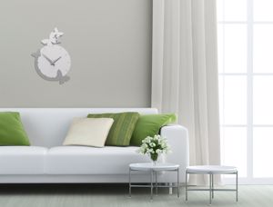 Callea design modern wall clock butterflies flight white