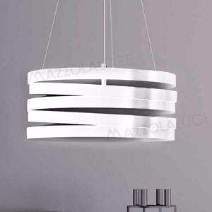Marchetti band suspension white in metal 50cm 3 lights e27