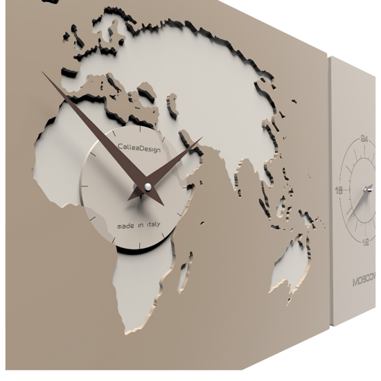 Callea design cosmo wall clock office caffelatte planisphere time zones