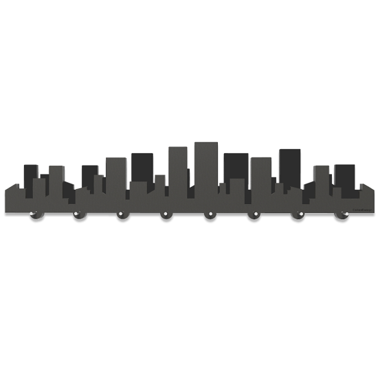 Callea design skyline metropolis wall key holder modern quartz grey