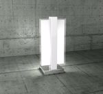 Top light cross bedside light white metal and glass