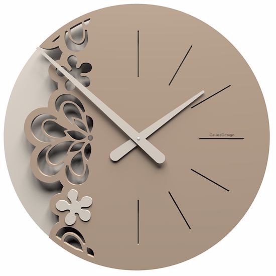 Callea big merletto wall clock ø45 in caffelatte colour