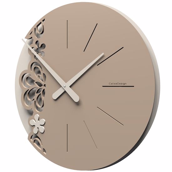 Callea big merletto wall clock ø45 in caffelatte colour