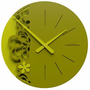 Callea big merletto wall clock ø45 in olive green colour