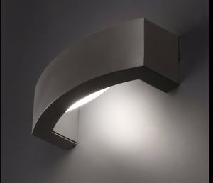 Outdoor wall light ip54 dark grey finishing indirect light