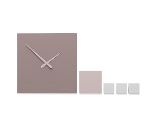 Callea design kubo modern wall clock composable plum grey clock