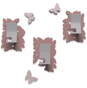 Callea design modern coat hooks wall mounted butterflies pink