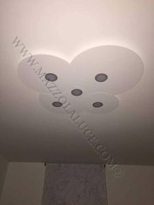 Toplight cloud ceiling lamp white modern design 5 lights