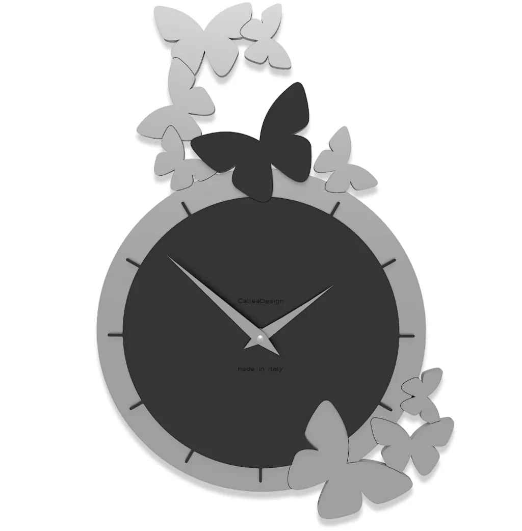 Callea Design Dancing Butterfly Wall Clock Black 50 10 2 5nero