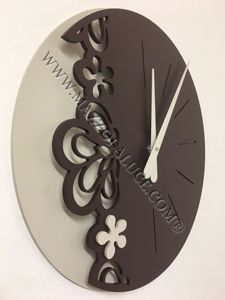 Callea big merletto wall clock ø45 in chocolate colour