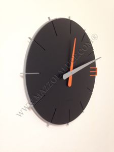 Callea design mike modern wall clock in black colour