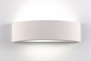 Isyluce curved plaster wall light 36,5cm