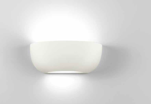 Isyluce wall lamp white ceramic 28cm paintable