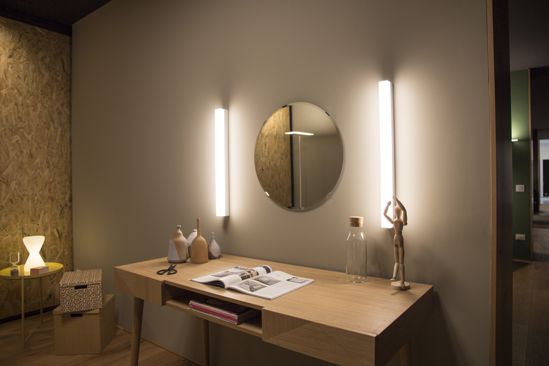 Linea light kioo wall lamp led for mirror white 63cm