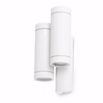Faro steps outdoor wall lamp white 2 lights