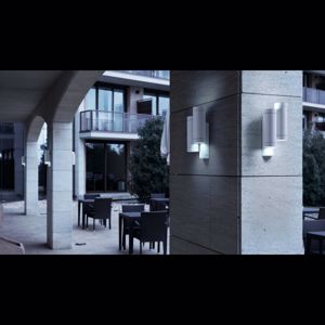 Faro steps outdoor wall lamp grey 2 lights