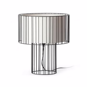 Faro linda table lamp black with white shade