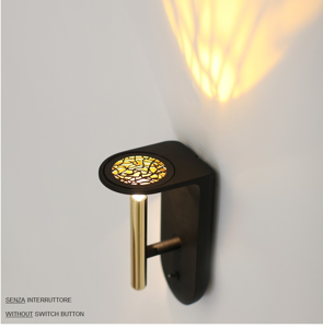 Modern led wall light black and gold design 2nights collection