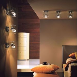 Linea light orbis glass wall lamp 1 spotlight
