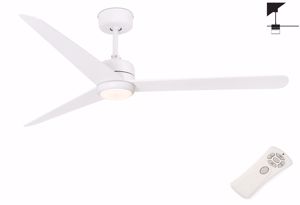 Ventilatore a soffitto bianco 28mq con luce telecomando pale 132cm