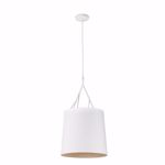 White tree pendant light in fabric lampshade modern design
