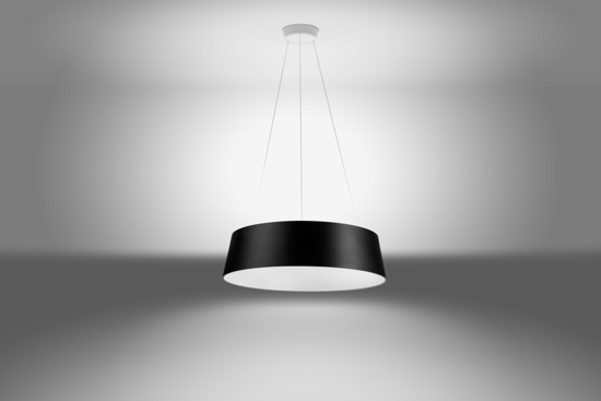 Ma&de oxygen led pendant light ø75cm black and white modern lampshade