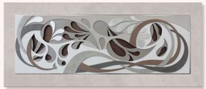 Artitalia modern art work abstract silver leaf details