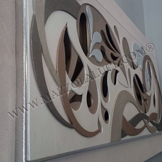 Artitalia modern art work abstract silver leaf details