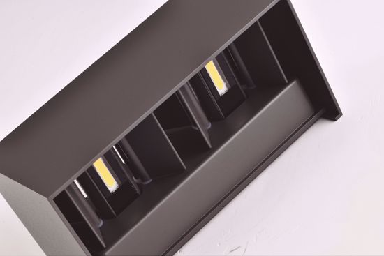 Black rectangular wall light 24w 3000k ip54 for outdoor directional light beams