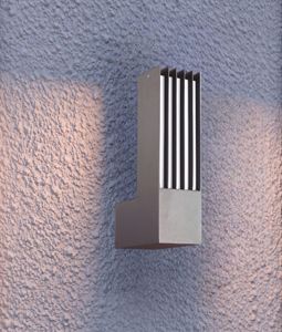 Ideal lux marte ap1 outdoor wall lamp aluminium anthracite 1 light