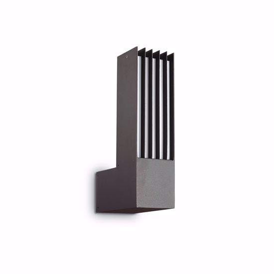 Ideal lux marte ap1 outdoor wall lamp aluminium anthracite 1 light