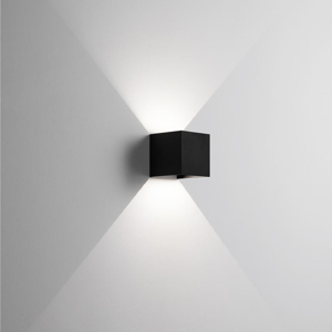 Applique led nero 6w 3000k cubo fasci luce regolabili