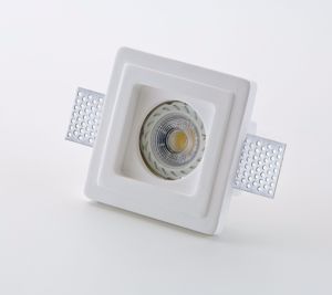 Isyluce square recessed spotlight in gypsum for false ceiling