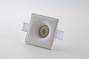 Isyluce square recessed spotlight in gypsum for false ceiling