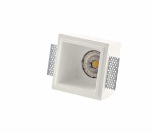 Isyluce square recessed spotlight in gypsum for false ceiling