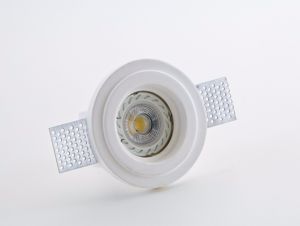 Isyluce round recessed spotlight in gypsum for false ceiling