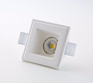 Isyluce square recessed spotlight in gypsum for false ceiling