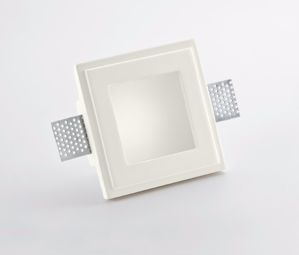 Isyluce square recessed spotlight in gypsum for false ceiling