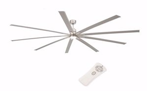 Grande ventilatore a pale da soffitto 244cm grigio con luce led e telecomando