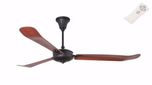 Ventilatore da soffitto da 28mq pale legno marrone nero