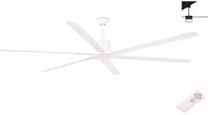 Ventilatore da soffitto per grandi ambienti da 28mq bianco con telecomando 213cm