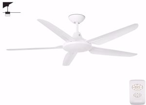 Ventilatore da soffitto per ambienti  fino a 28mq pale 135cm bianco telecomando