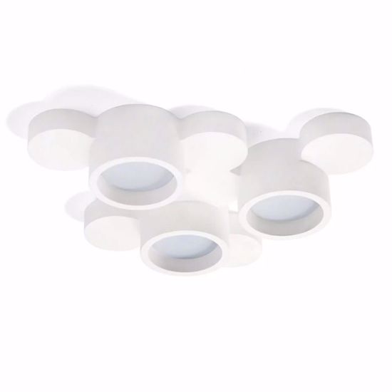 Kitchen ceiling lamp 3-lights white gympsum modern design 