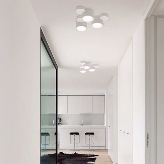 Kitchen ceiling lamp 3-lights white gympsum modern design 