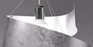 Garagoi pendant light by marchetti lighting silver leaf painted