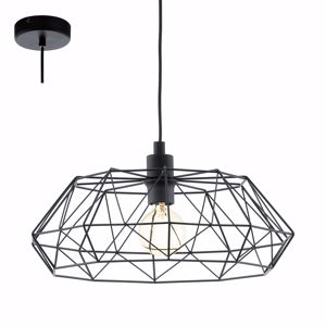 Vintage pendant light black chest minimal style